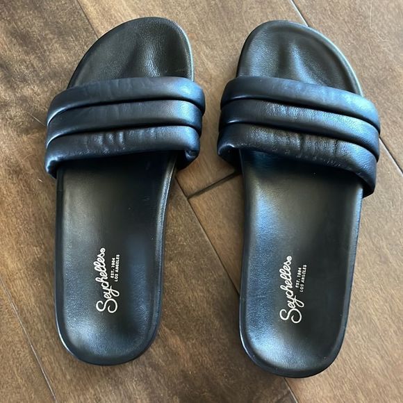 Seychelles Shoes - Seychelles Low Key Slide Sandal Leather Sport Sandals Black US 8 NWOB